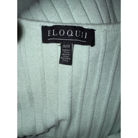 Eloquii Seafoam Green Ribbed Maxi Dress (no Belt) Size 26/28 - Picture 14 of 15